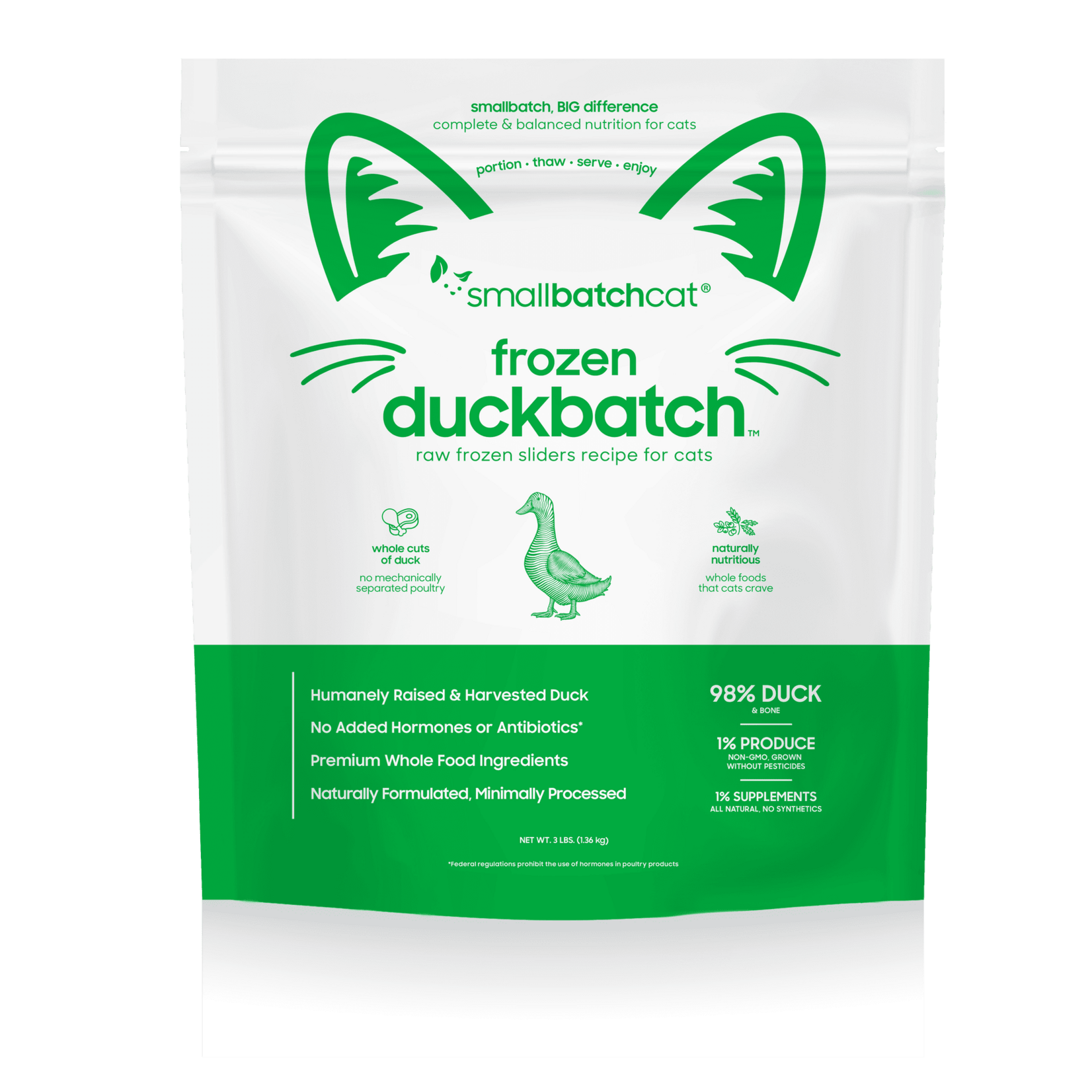 Smallbatch Smallbatch Cat - Frozen Raw Duck Batch Sliders