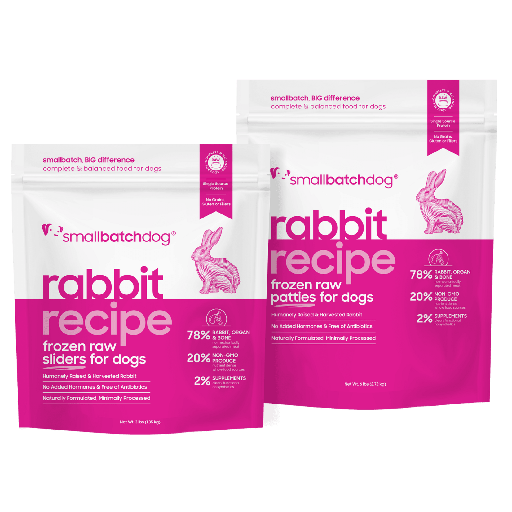 Smallbatch Smallbatch Dog - Frozen Raw Rabbit Recipe