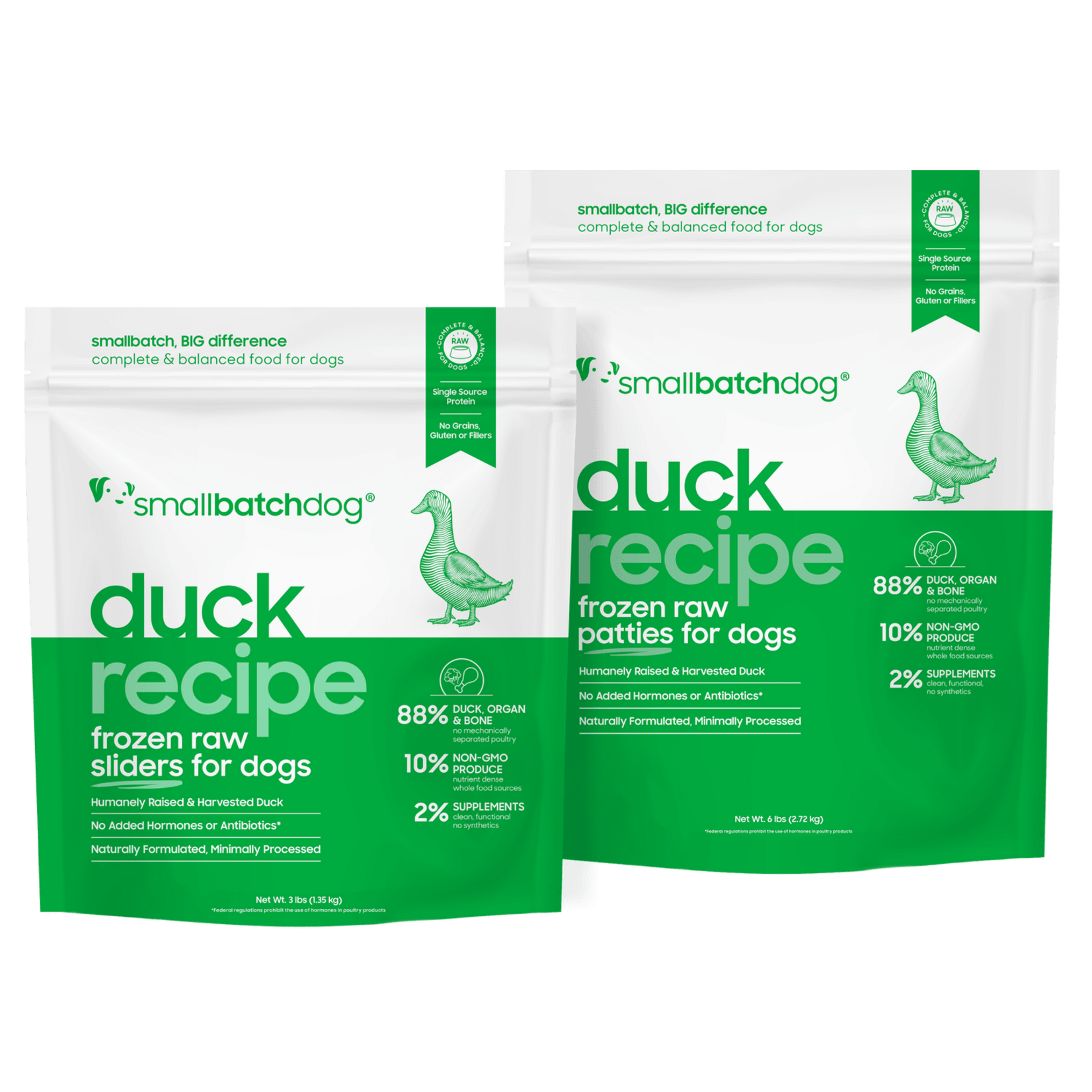 Smallbatch Smallbatch Dog - Frozen Raw Duck Recipe