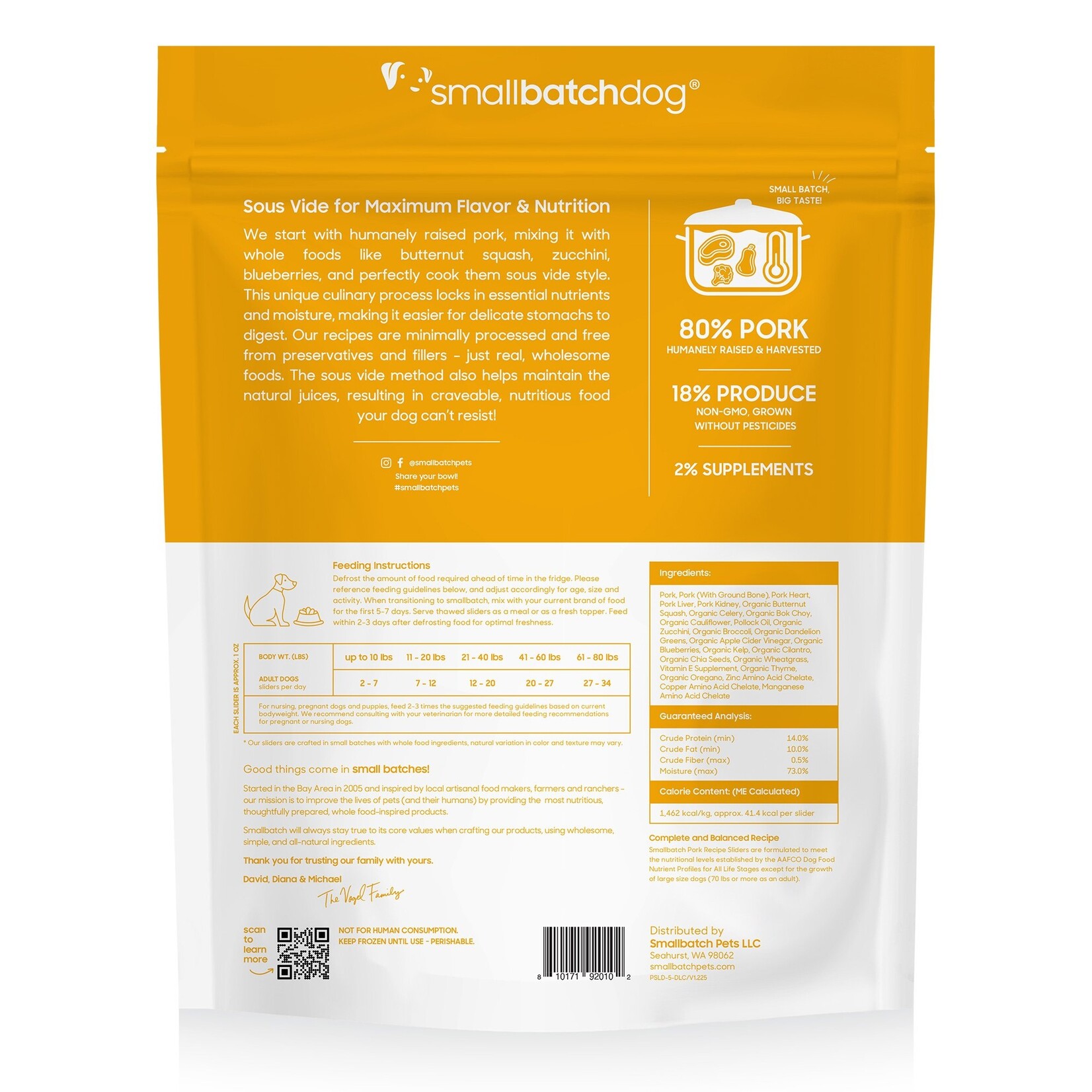 Smallbatch Smallbatch Dog - Lightly Cooked Pork Batch