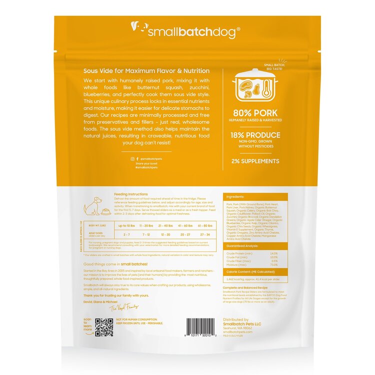 Smallbatch Smallbatch Dog - Lightly Cooked Pork Batch