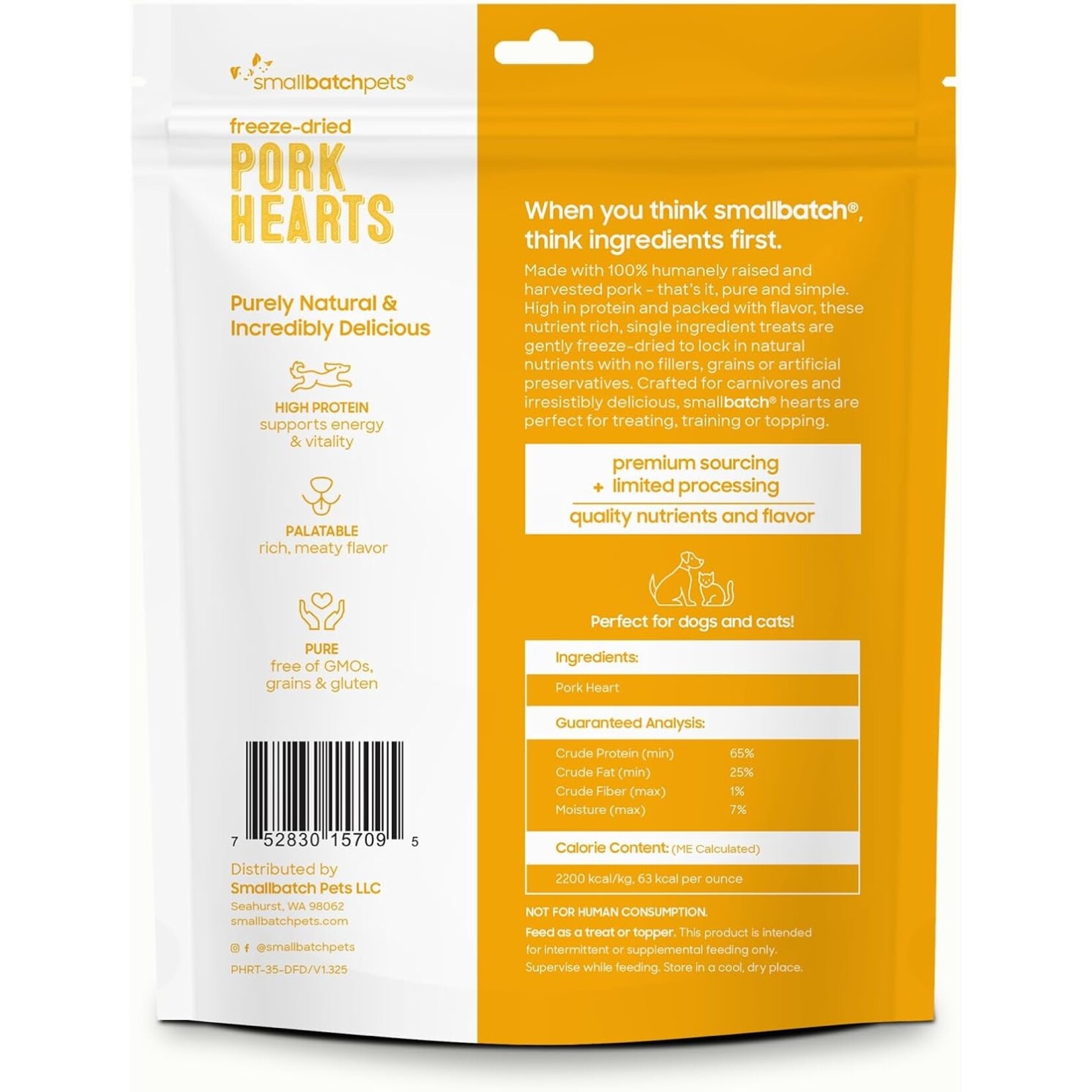 Smallbatch Smallbatch Freeze Dried Pork Hearts