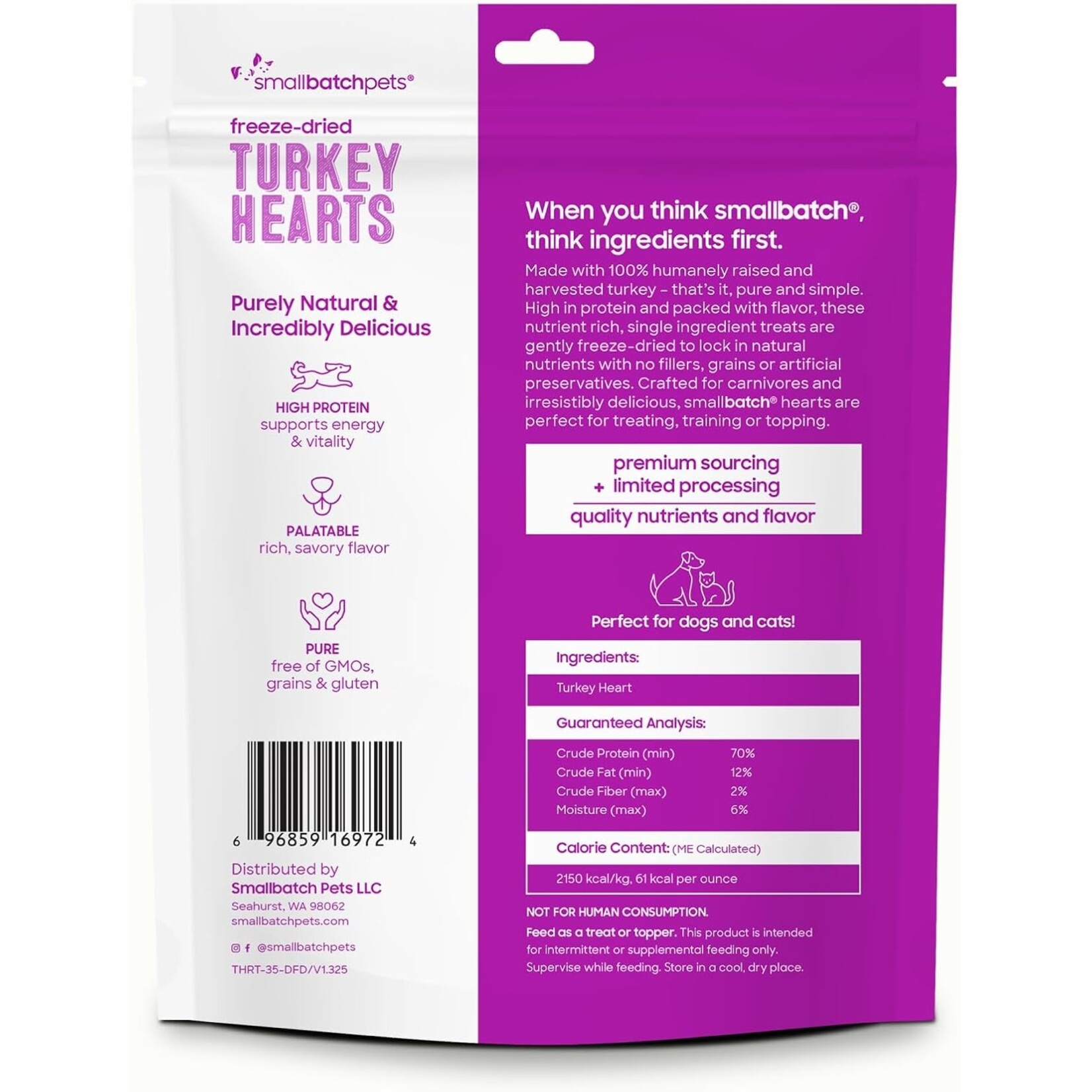 Smallbatch Smallbatch Freeze Dried Turkey Hearts