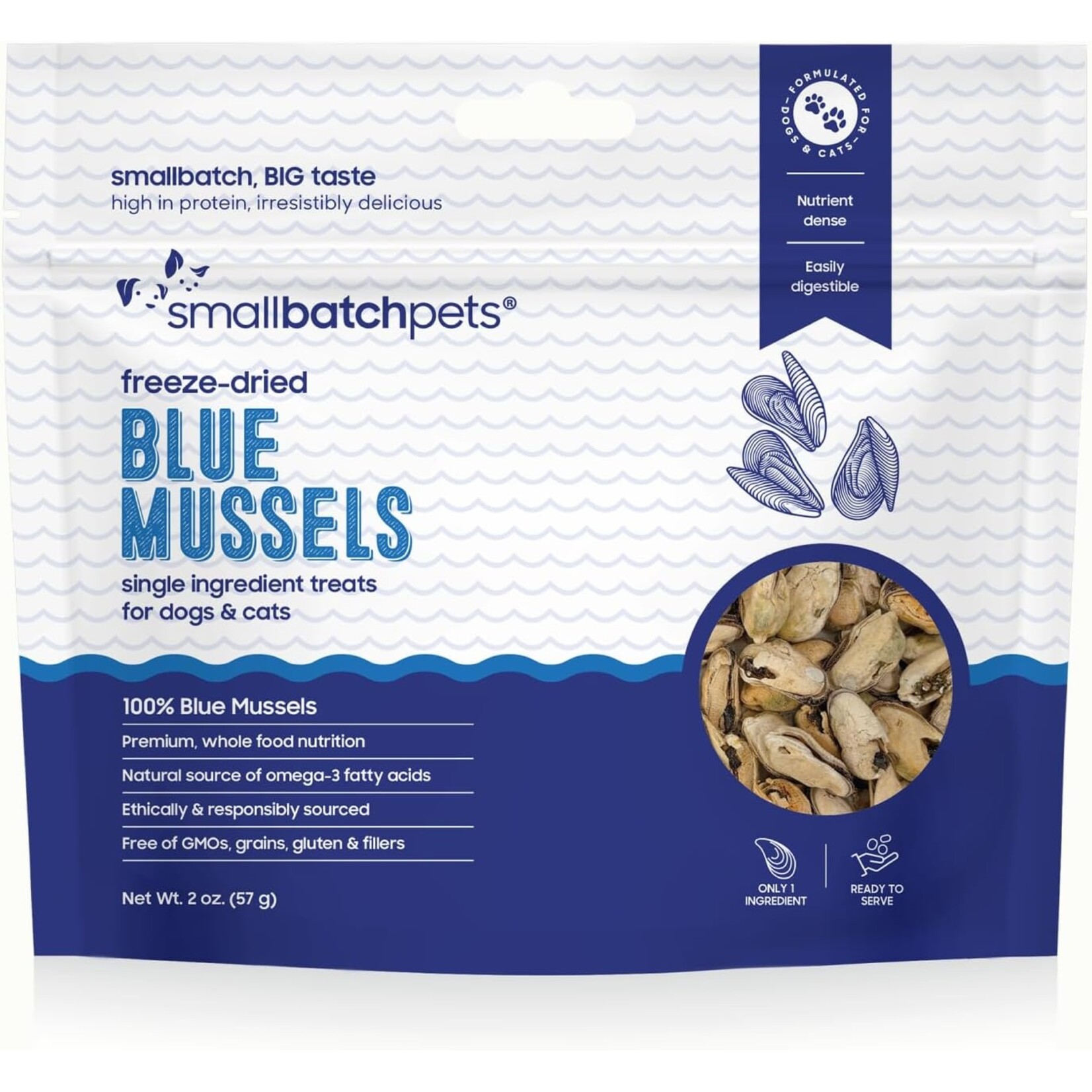 Smallbatch Smallbatch Freeze-Dried Blue Mussels Treats