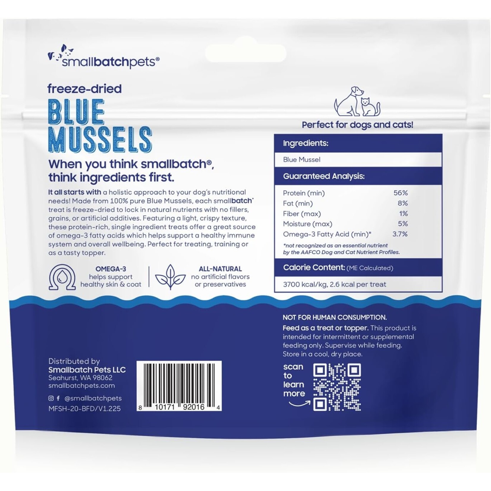 Smallbatch Smallbatch Freeze-Dried Blue Mussels Treats