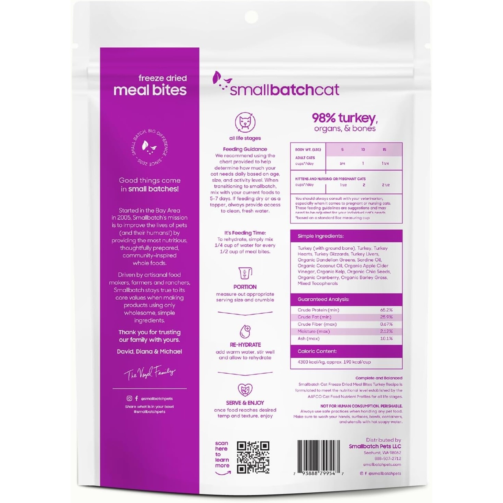 Smallbatch Smallbatch Cat Freeze Dried Meal Bites - Turkey Batch