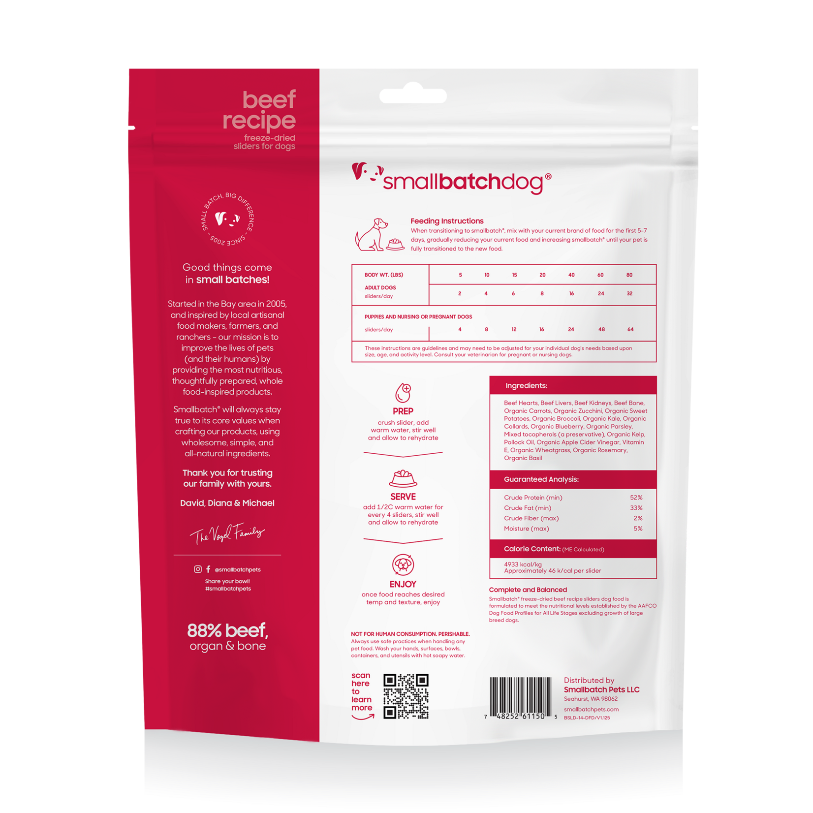 Smallbatch Smallbatch Dog - Freeze Dried Beef Batch Sliders