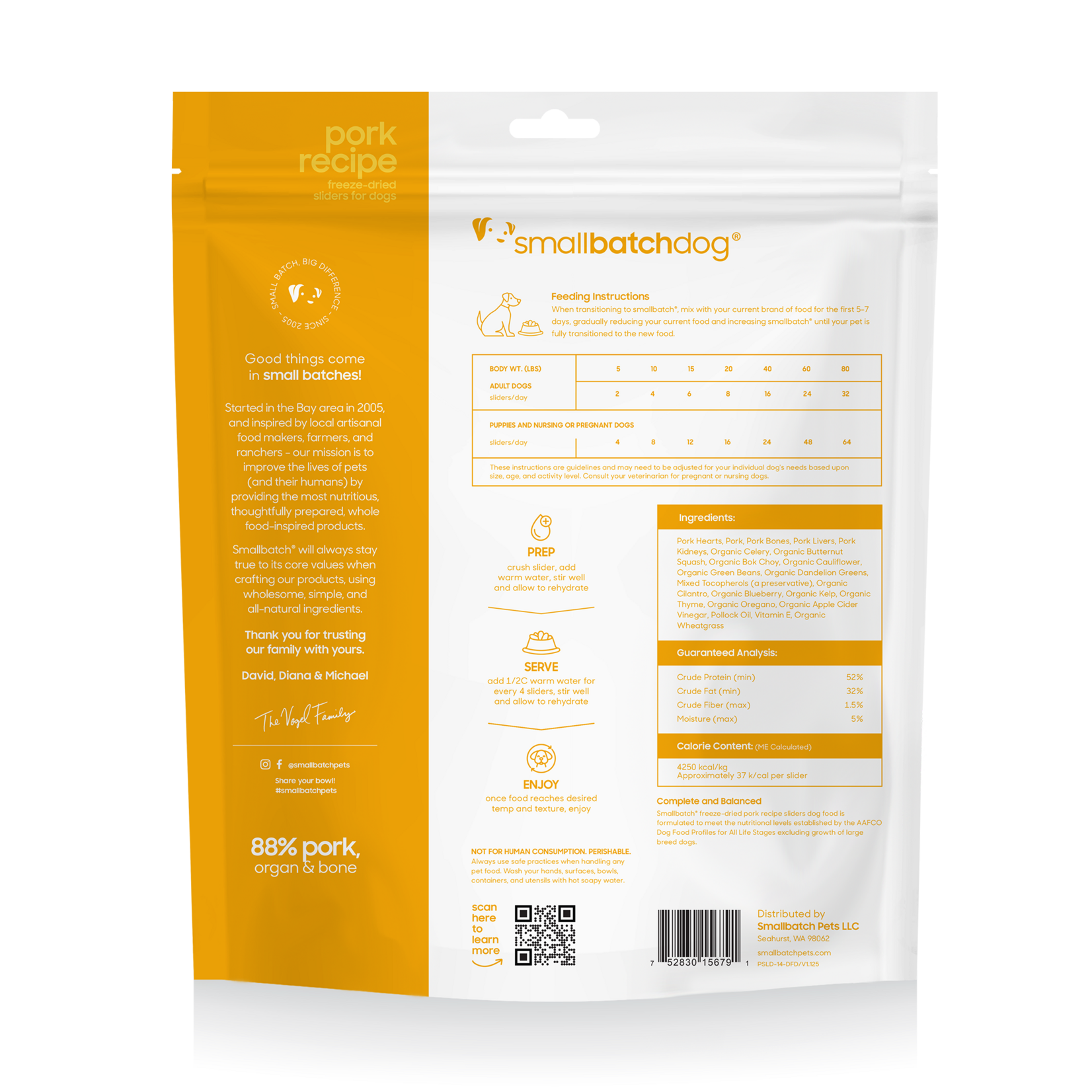 Smallbatch Smallbatch Dog - Freeze Dried Pork Batch Sliders