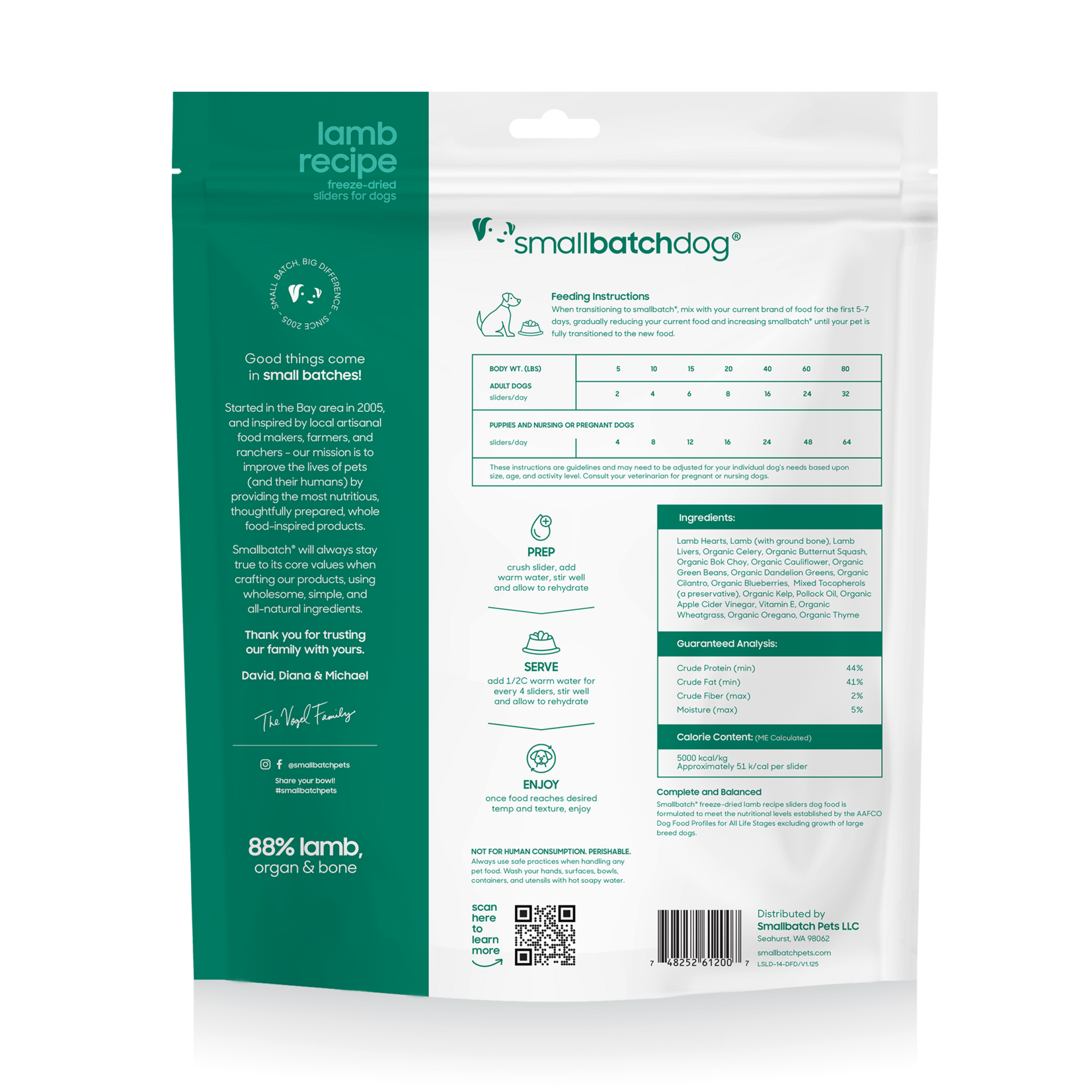 Smallbatch Smallbatch Dog - Freeze Dried Lamb Batch Sliders