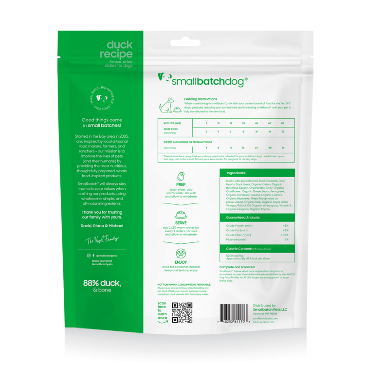 Smallbatch Smallbatch Dog - Freeze Dried Duck Batch Sliders