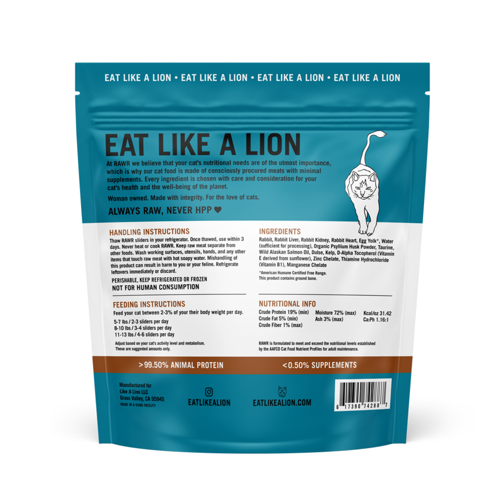 Rawr RAWR Raw Cat Food Rabbit Eats