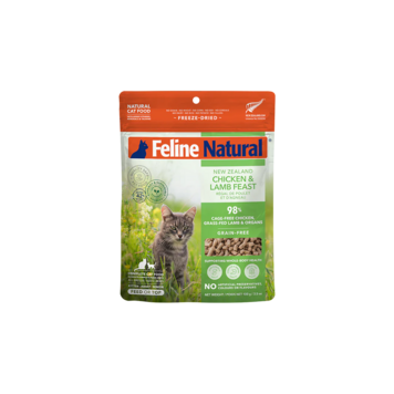 Feline Natural New Zealand Grain Free Freeze Dried Chicken & Lamb Feast