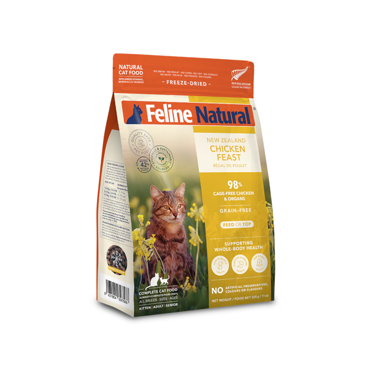 Feline Natural New Zealand Grain Free Freeze Dried Chicken Feast