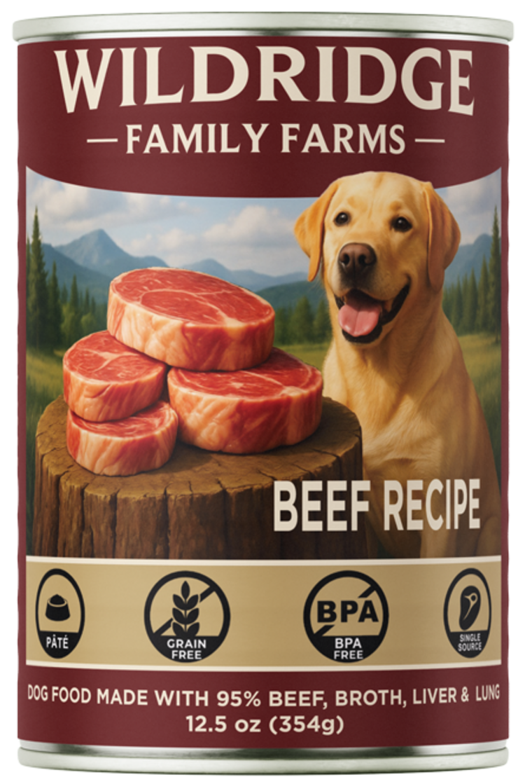 Wildridge Family Farms Wildridge Family Farms 95% Beef Recipe Dog Food
