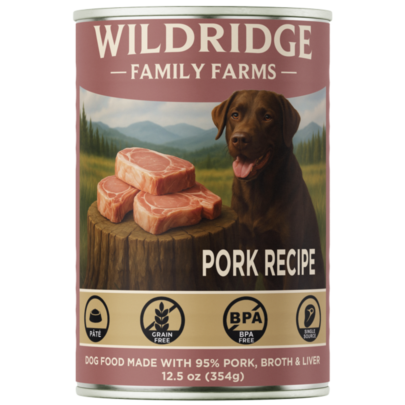 Wildridge Family Farms Wildridge Family Farms 95% Pork Recipe Dog Food