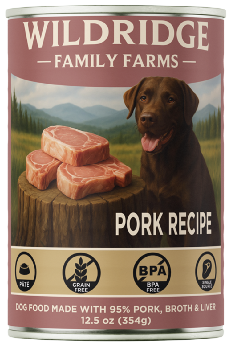 Wildridge Family Farms Wildridge Family Farms 95% Pork Recipe Dog Food