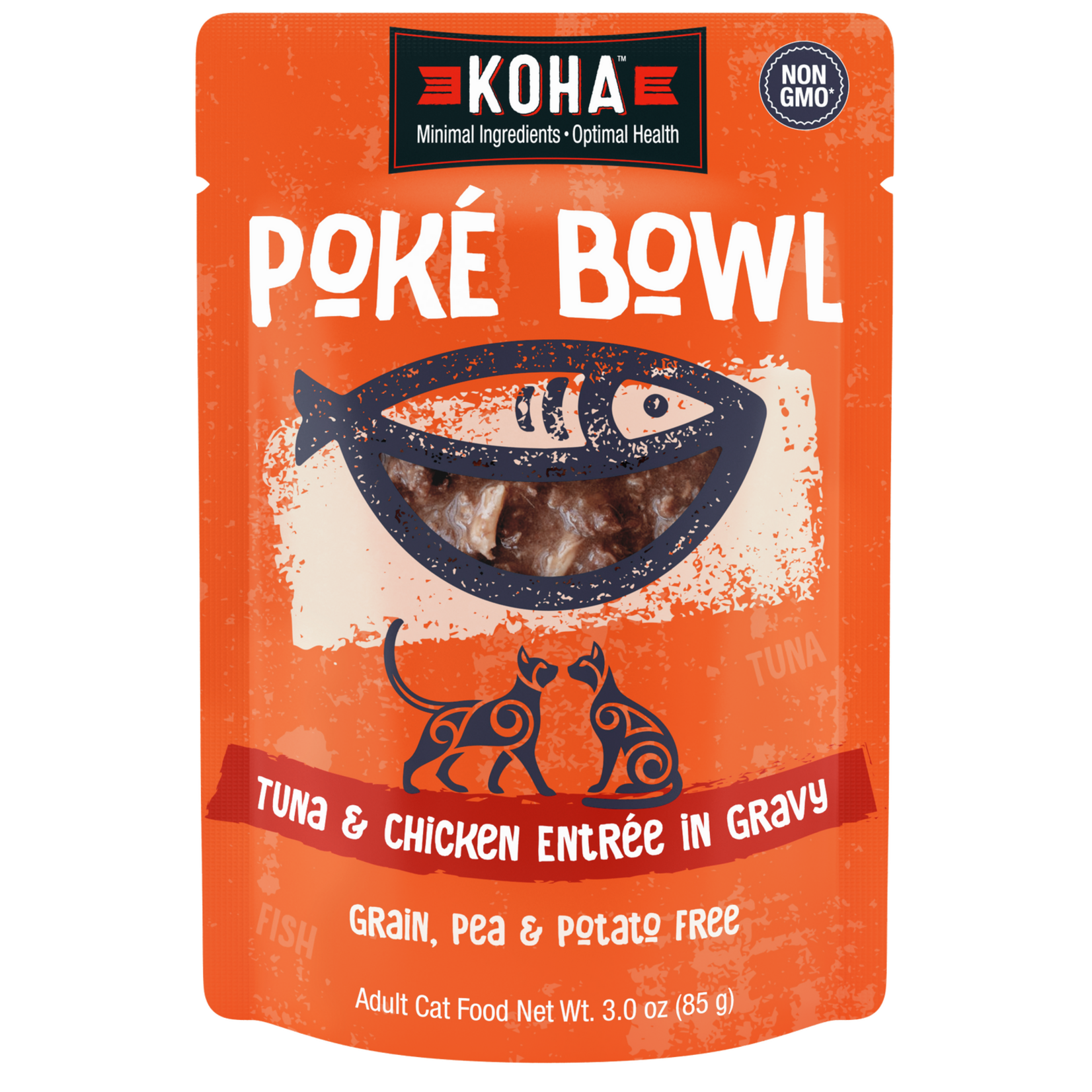 Koha Pet Food Koha Pet Food Poké Bowl - Tuna & Chicken Entrée in Gravy for Cats
