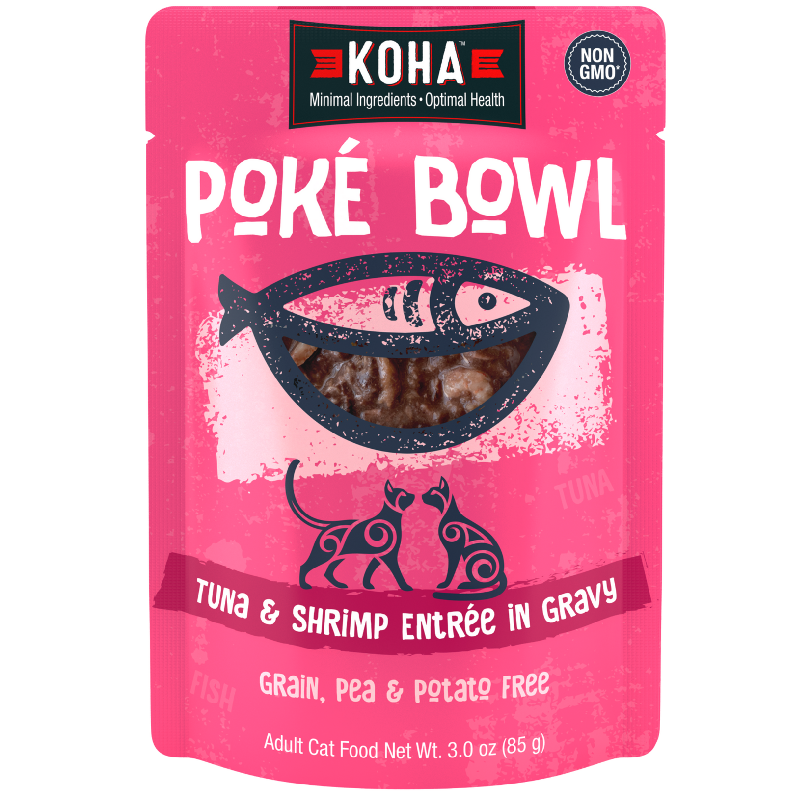 Koha Pet Food Koha Pet Food Poké Bowl - Tuna & Shrimp Entrée in Gravy for Cats