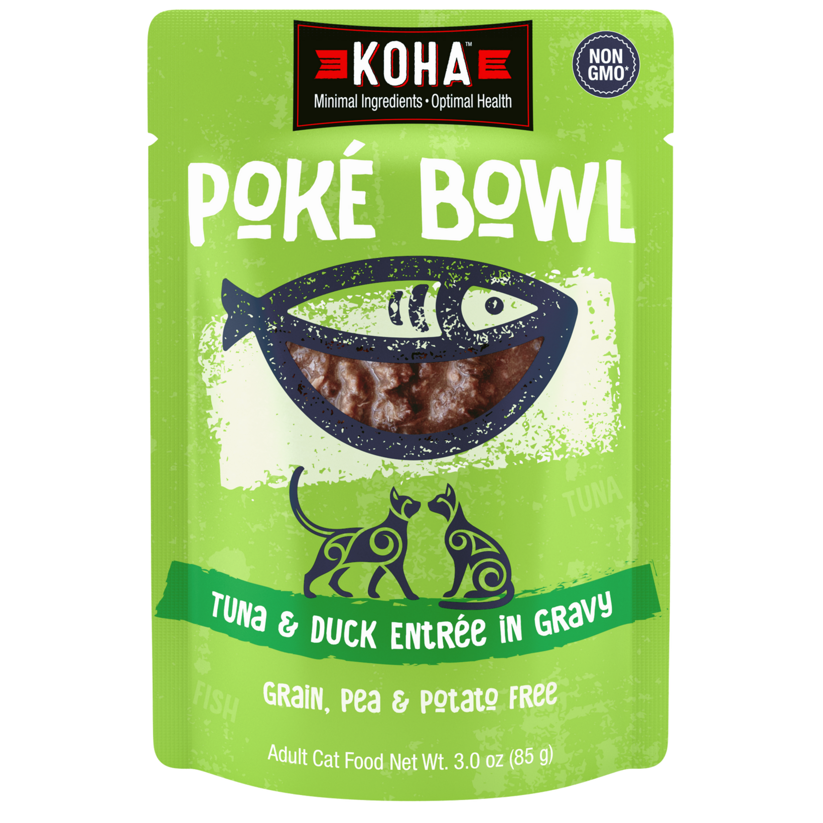 Koha Pet Food Koha Pet Food Poké Bowl - Tuna & Duck Entrée in Gravy for Cats