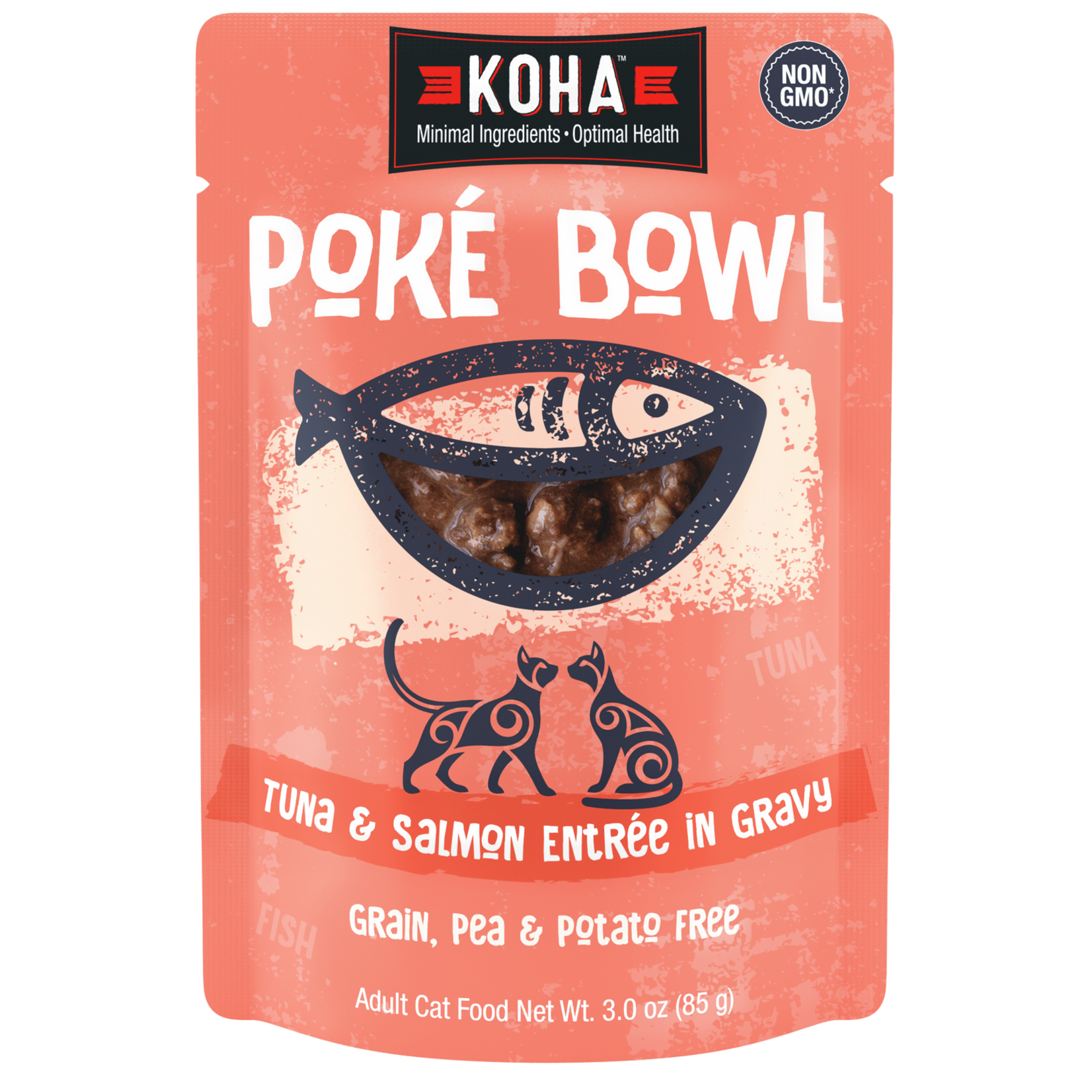 Koha Pet Food Koha Pet Food Poké Bowl - Tuna & Salmon Entrée in Gravy for Cats