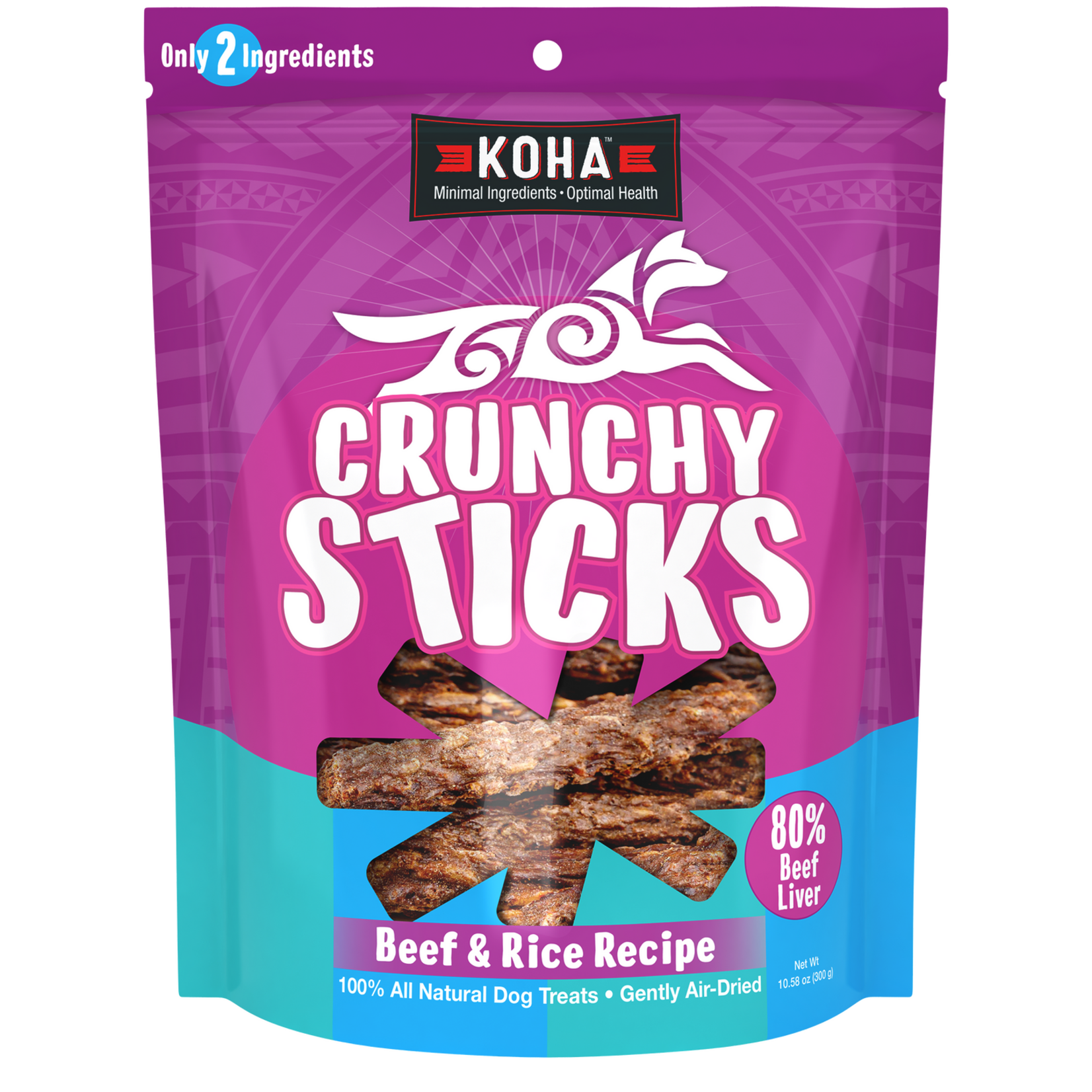 Koha Pet Food Koha Crunchy Sticks - Beef & Rice Recipe