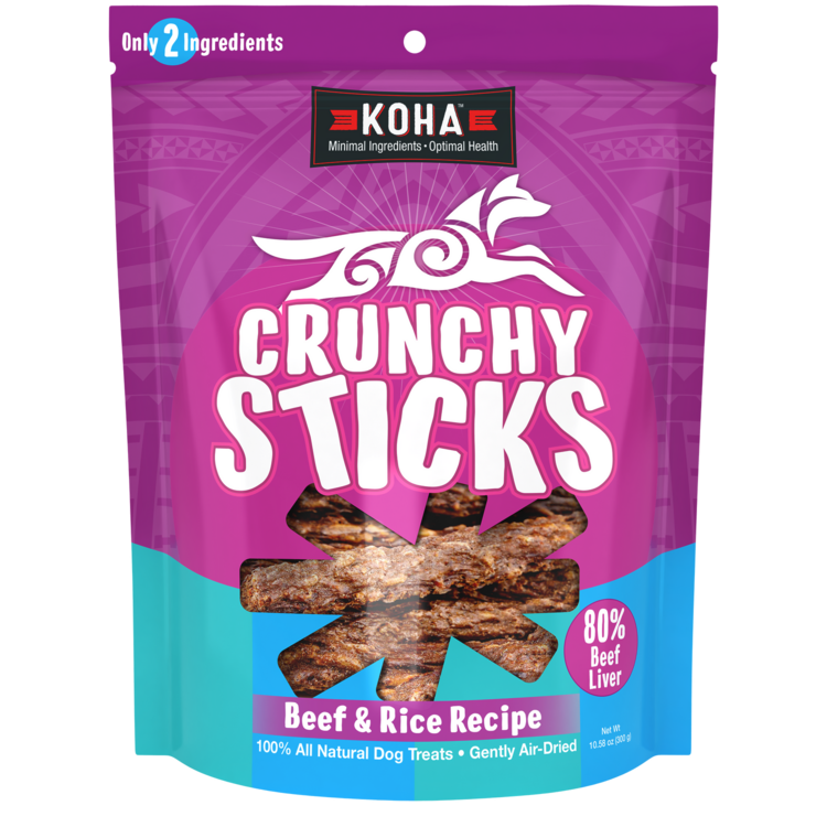 Koha Pet Food Koha Crunchy Sticks - Beef & Rice Recipe