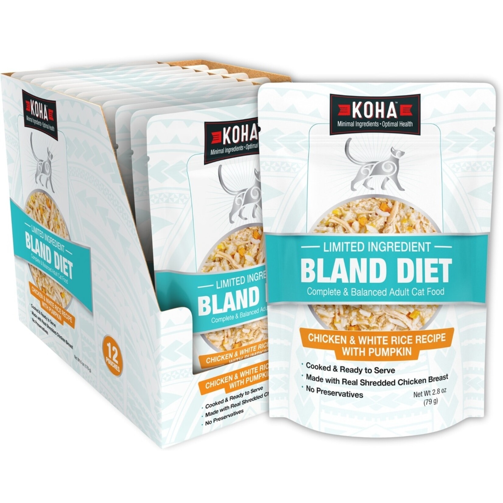 Koha Pet Food Koha Pet Food Limited Ingredient Bland Diet - Chicken & White Rice Recipe with Pumpkin Adult Cat Food