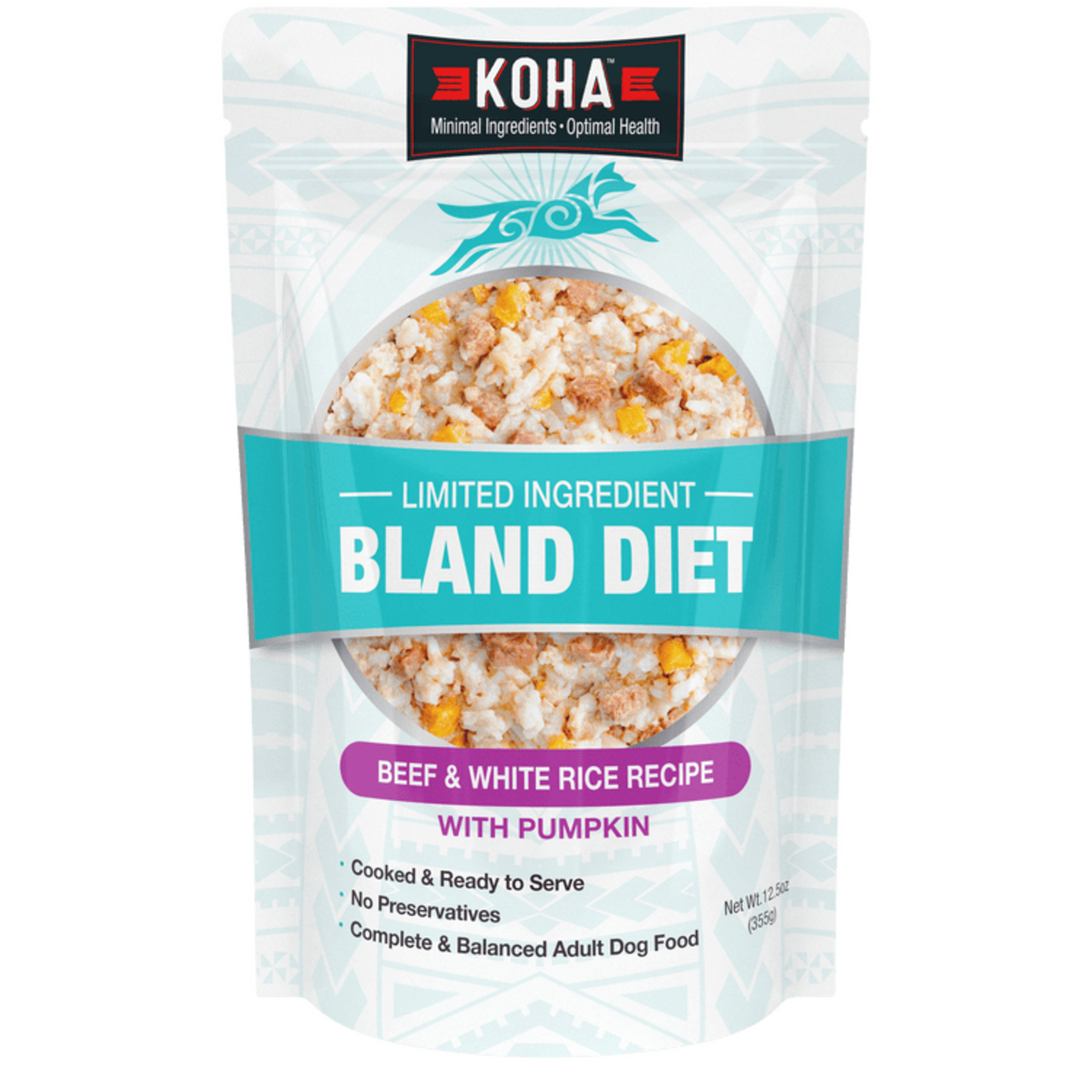 Koha Pet Food Koha Pet Food Limited Ingredient Bland Diet - Beef & White Rice Recipe with Pumpkin Adult Dog Food