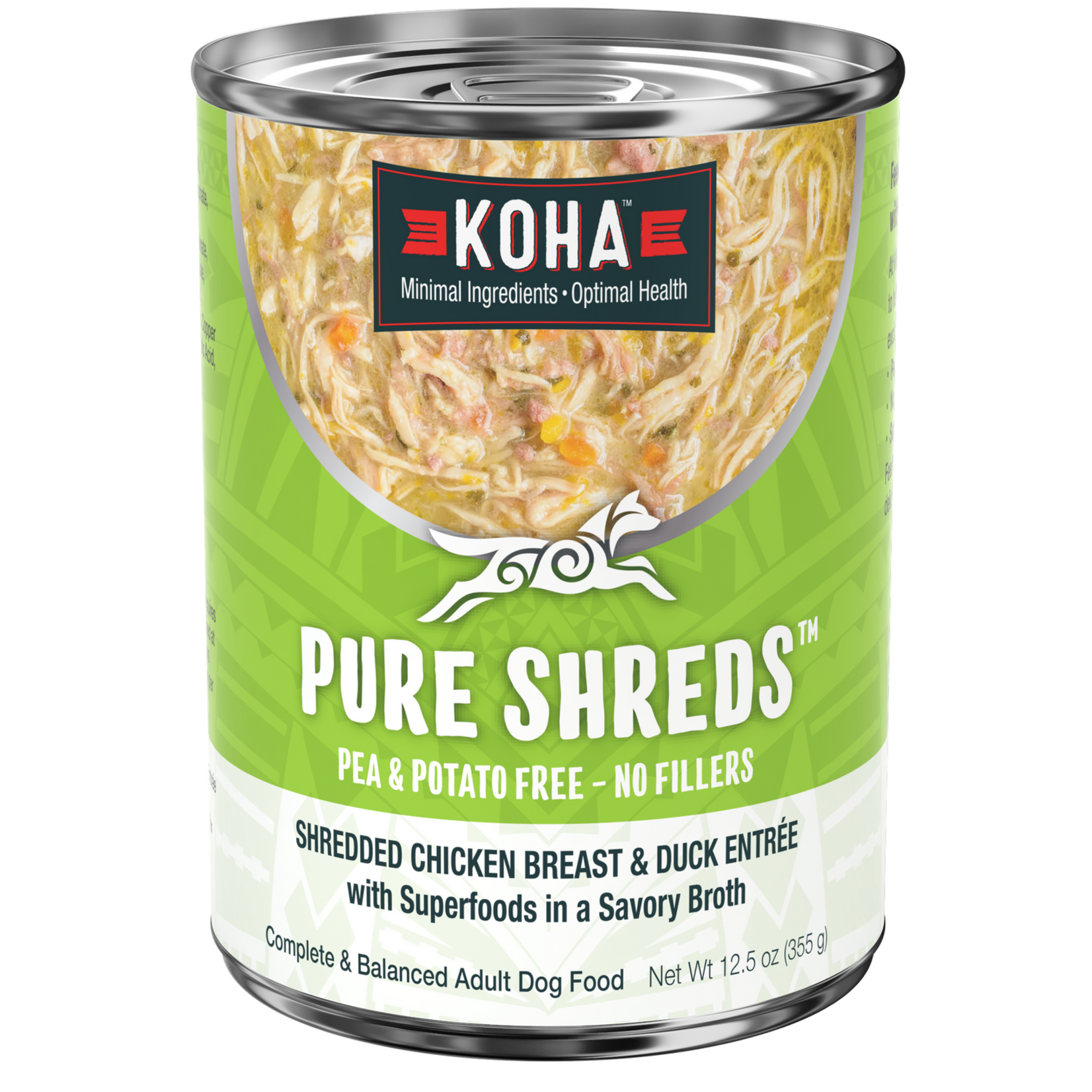 Koha Pet Food Koha Pet Food Pure Shreds - Shredded Chicken Breast & Duck Entrée for Dogs