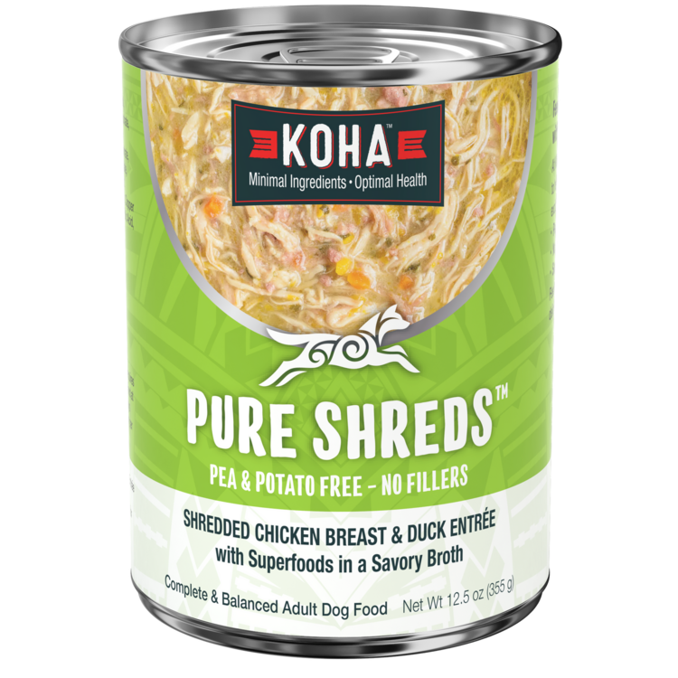 Koha Pet Food Koha Pet Food Pure Shreds - Shredded Chicken Breast & Duck Entrée for Dogs