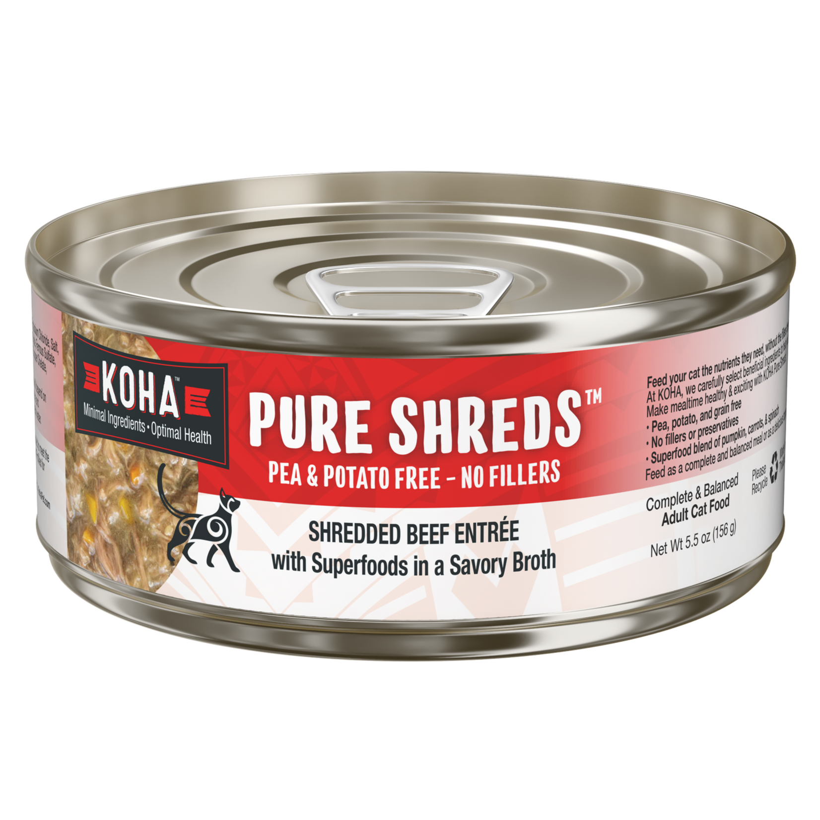 Koha Pet Food Koha Pet Food Pure Shreds - Shredded Beef Entrée for Cats
