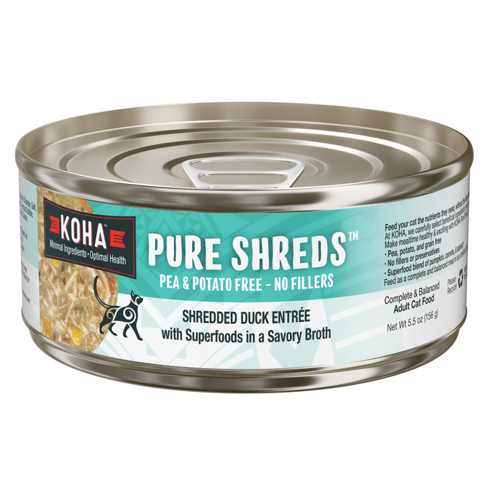 Koha Pet Food Koha Pet Food Pure Shreds - Shredded Duck Entrée for Cats