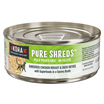 Koha Pet Food Koha Pet Food Pure Shreds - Shredded Chicken Breast & Duck Entrée for Cats