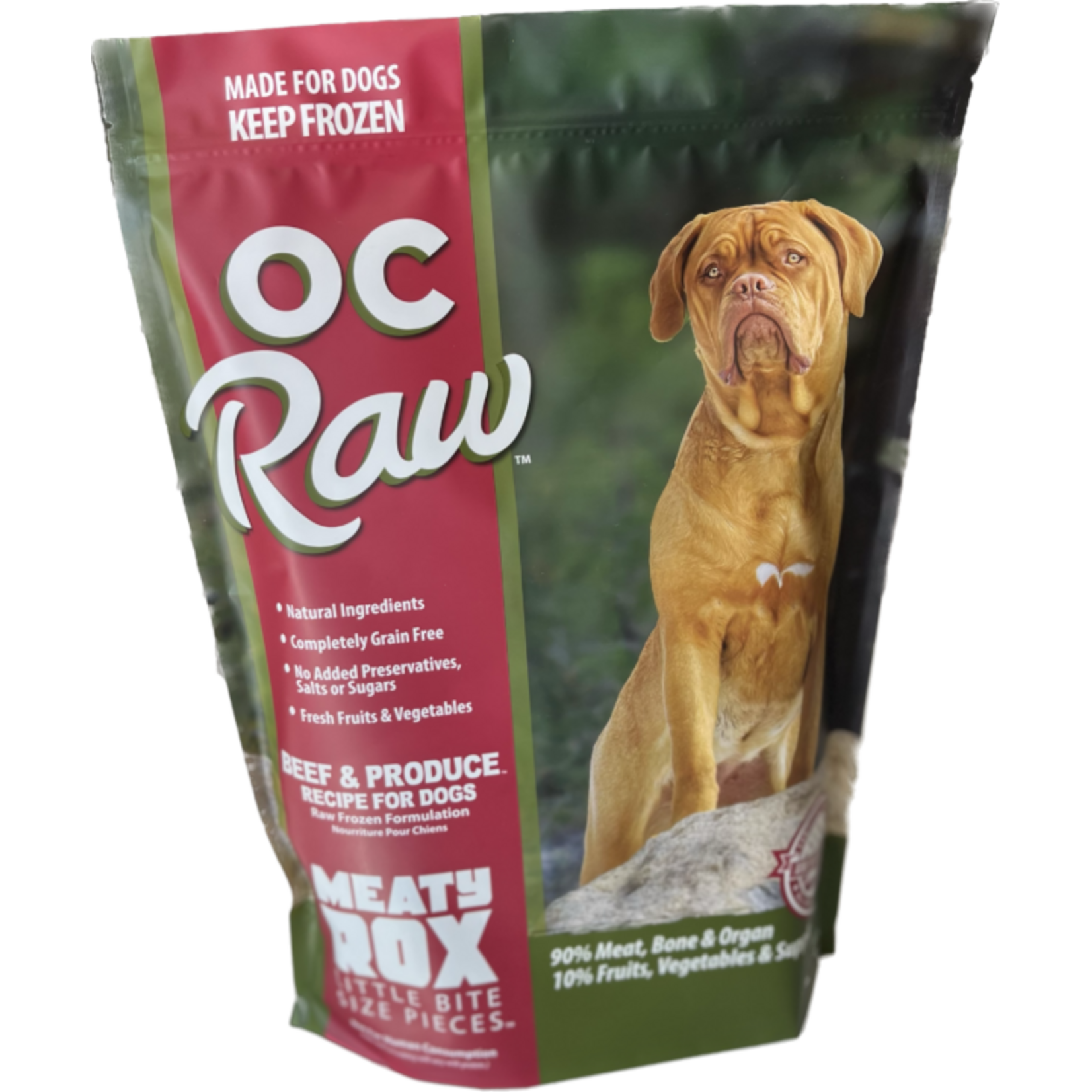OC Raw OC Raw Beef & Produce Recipe Meaty Rox for Dogs
