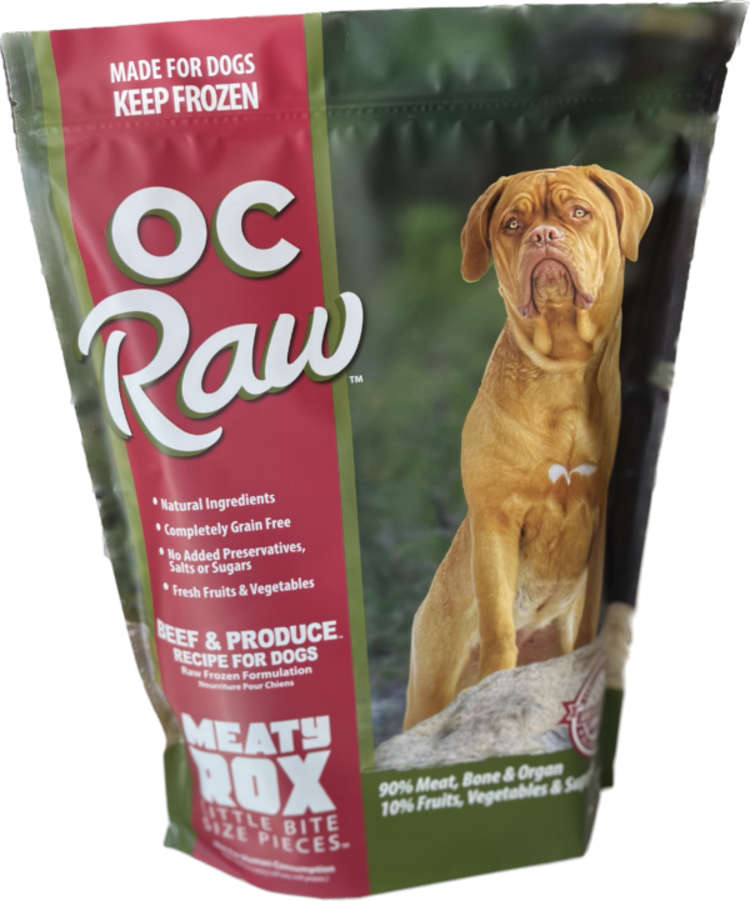OC Raw OC Raw Beef & Produce Recipe Meaty Rox for Dogs