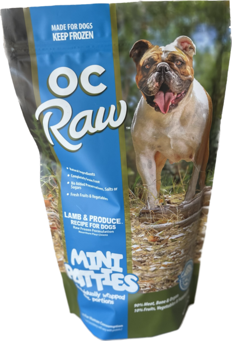 OC Raw OC Raw Lamb & Produce Recipe Mini Patties for Dogs