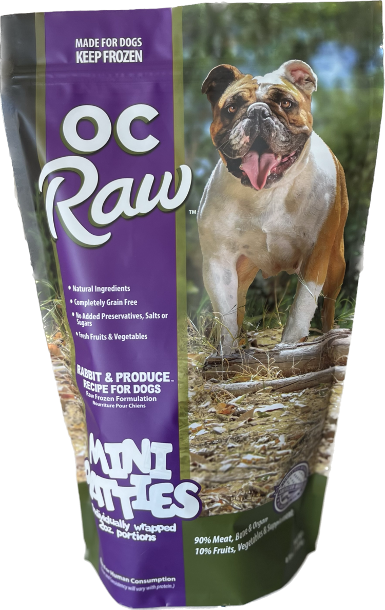 OC Raw OC Raw Rabbit & Produce Recipe Mini Patties for Dogs