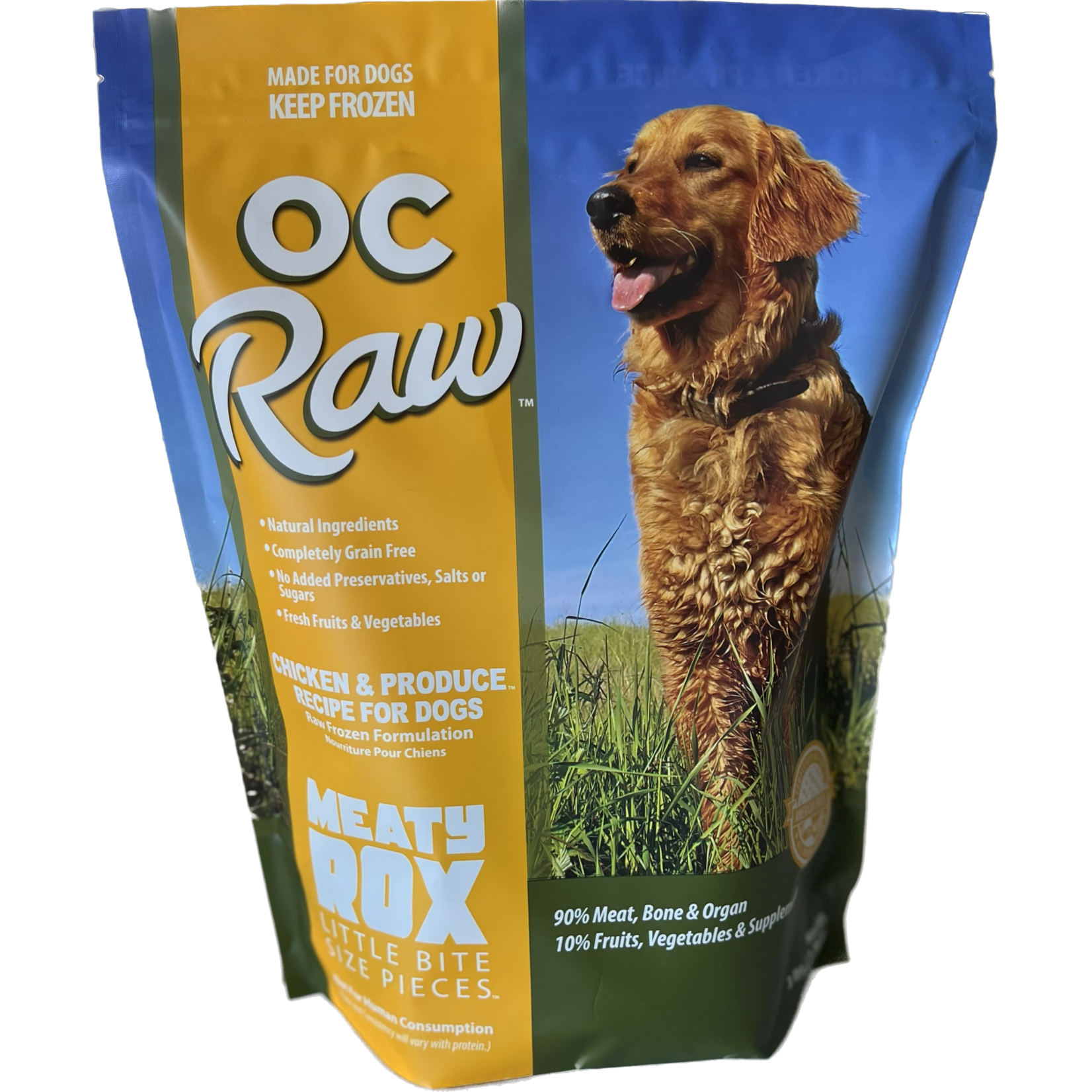 OC Raw OC Raw Chicken & Produce Recipe Meaty Rox for Dogs