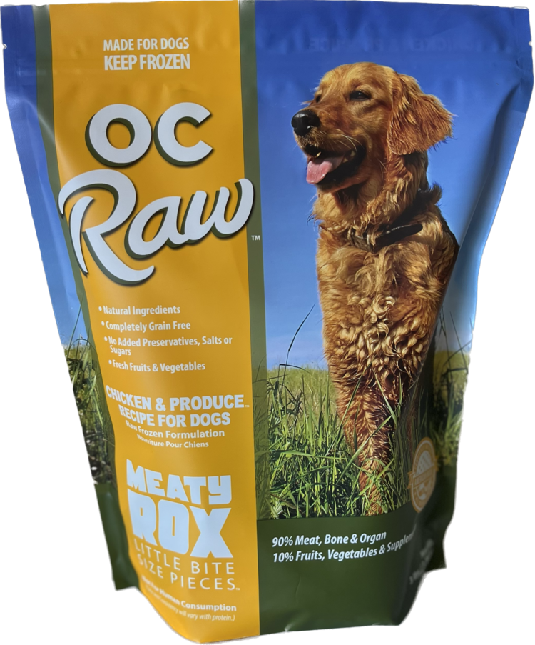 OC Raw OC Raw Chicken & Produce Recipe Meaty Rox for Dogs
