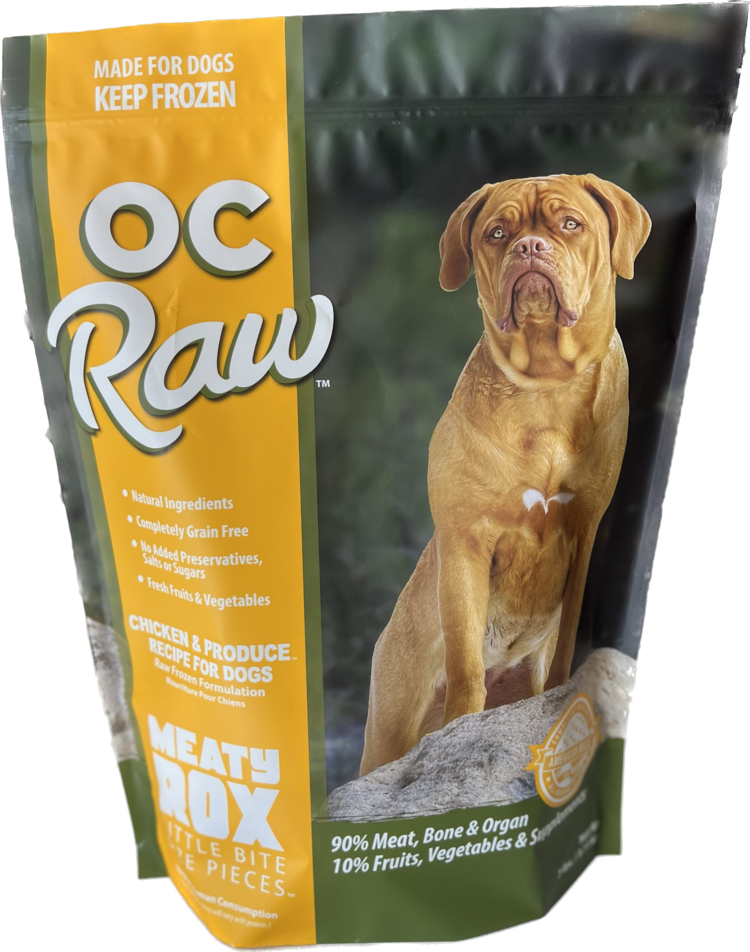 OC Raw OC Raw Chicken & Produce Recipe Meaty Rox for Dogs