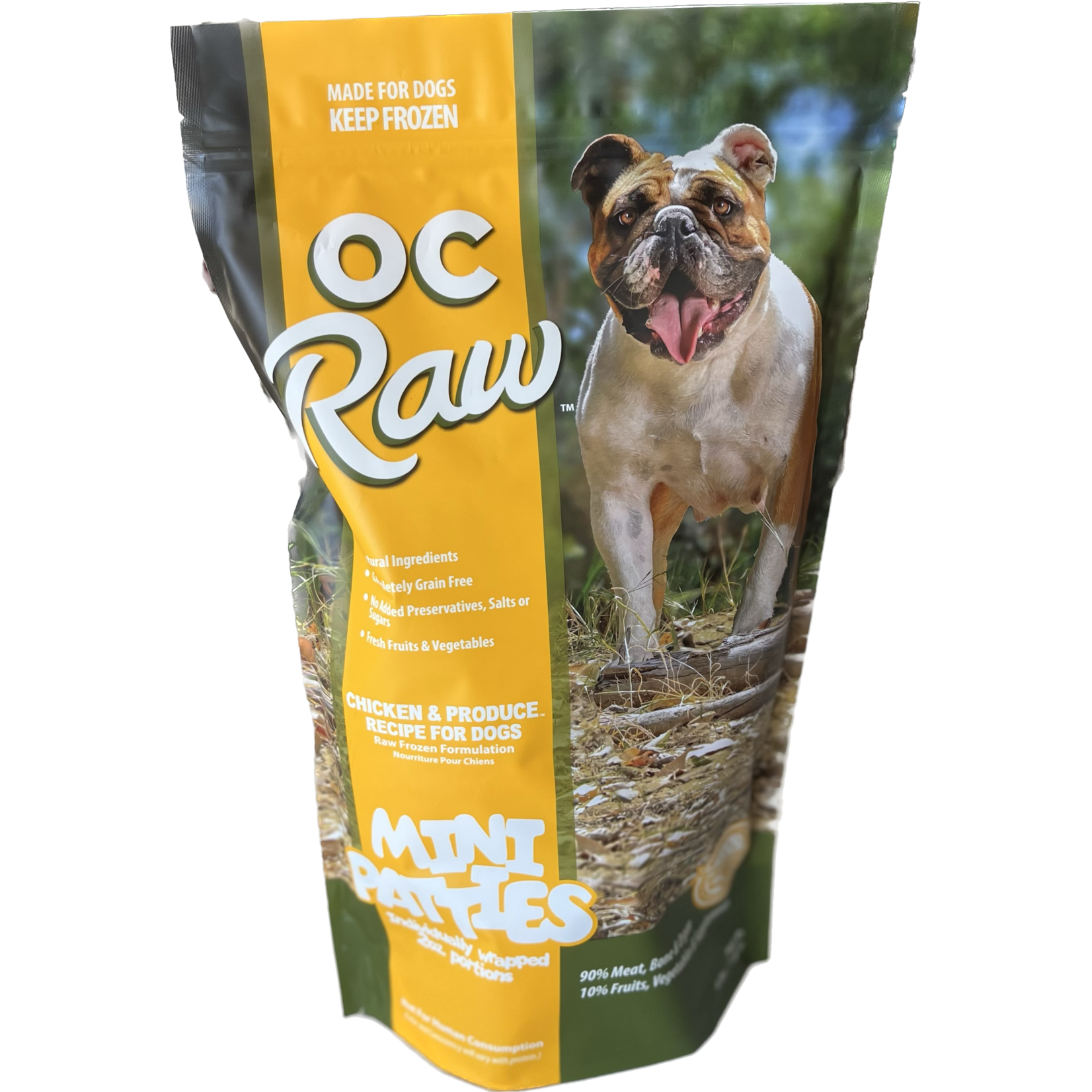 OC Raw OC Raw Chicken & Produce Recipe Mini Patties  for Dogs