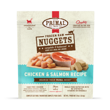 Primal Pet Foods Primal Frozen Raw Nuggets - Chicken & Salmon Formula for Cats