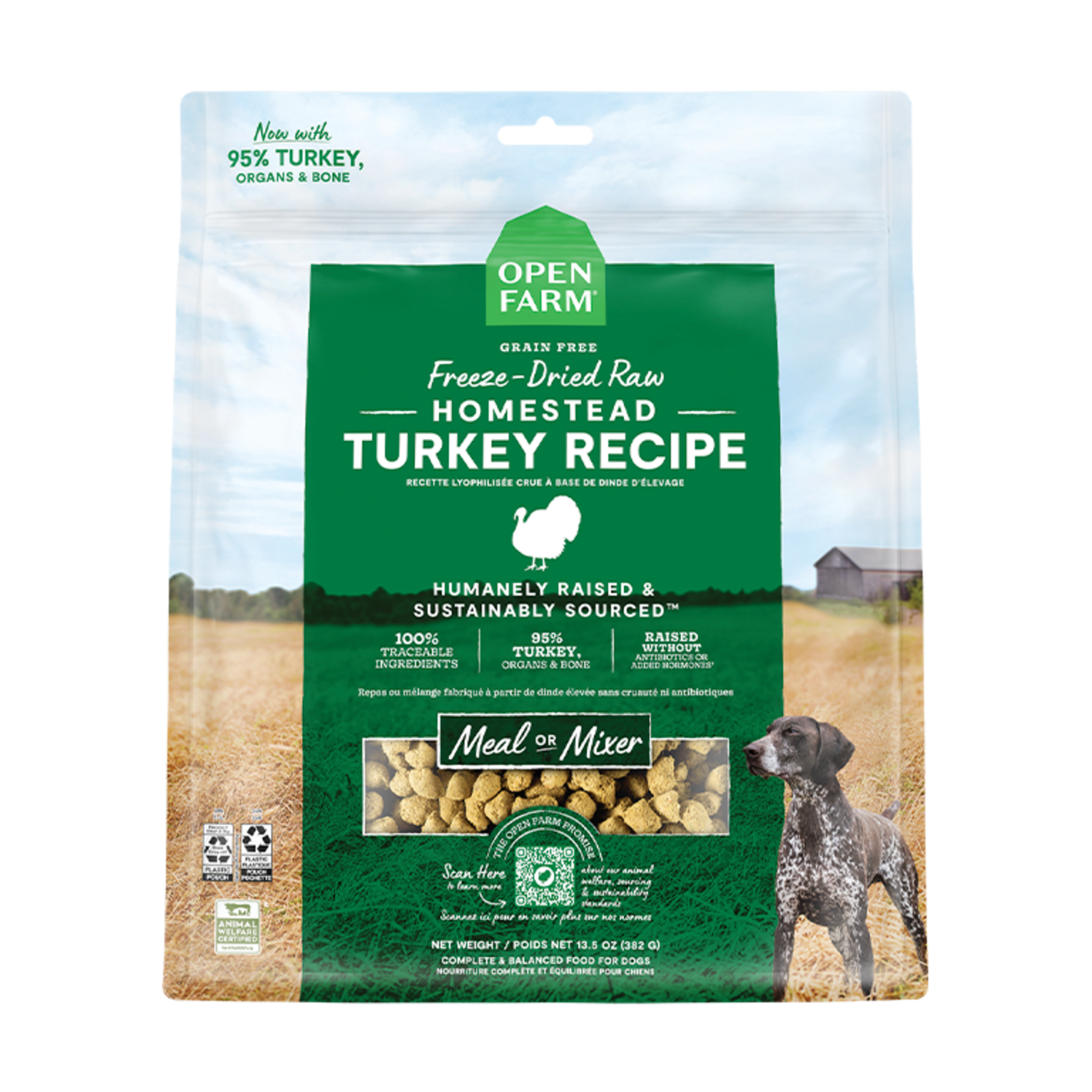 Open Farm Open Farm Freeze-Dried Raw - Homestead Turkey Morsels Recipe for Dogs