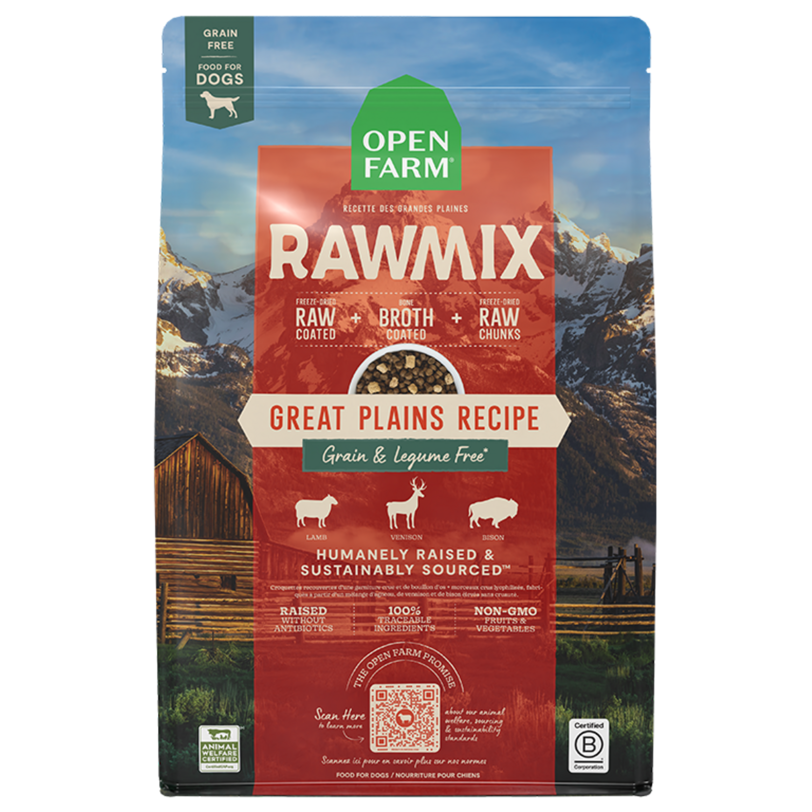 Open Farm Open Farm RawMix - Great Plains Grain-Free Recipe for Dogs