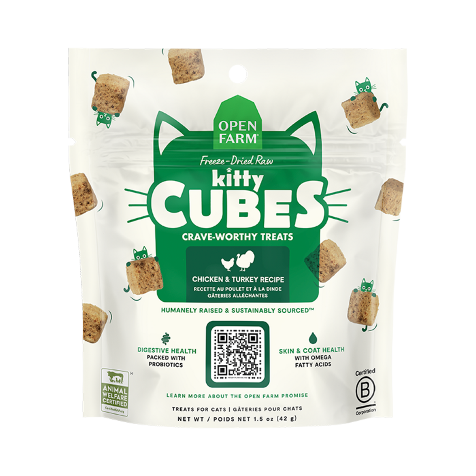 Open Farm Open Farm Kitty Cubes - Chicken & Turkey Recipe Treats for Cats