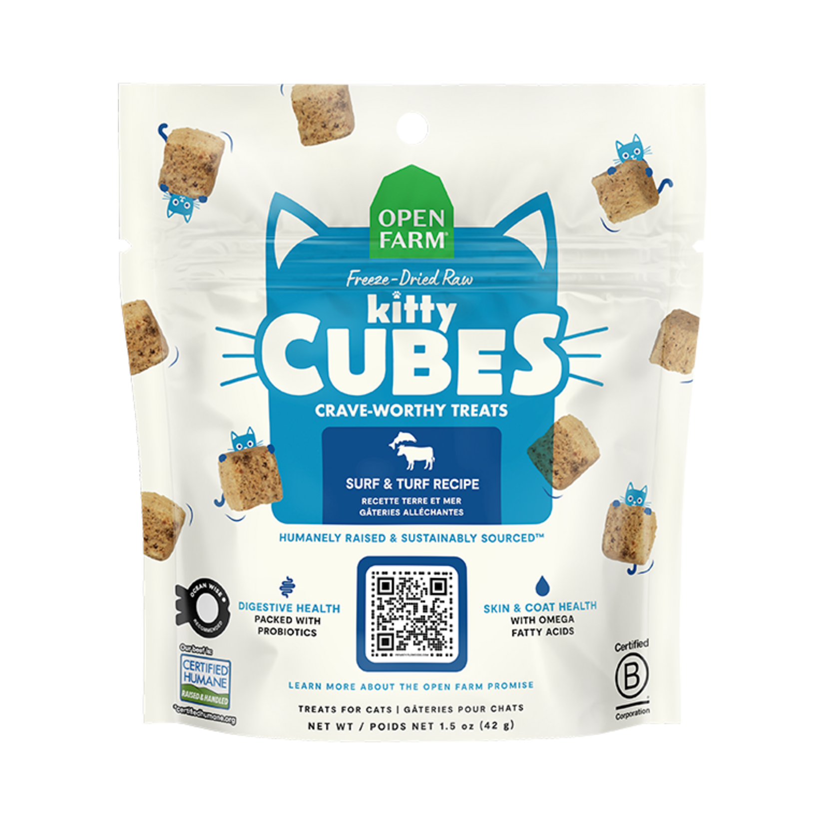 Open Farm Open Farm Kitty Cubes - Surf & Turf Recipe Treats for Cats