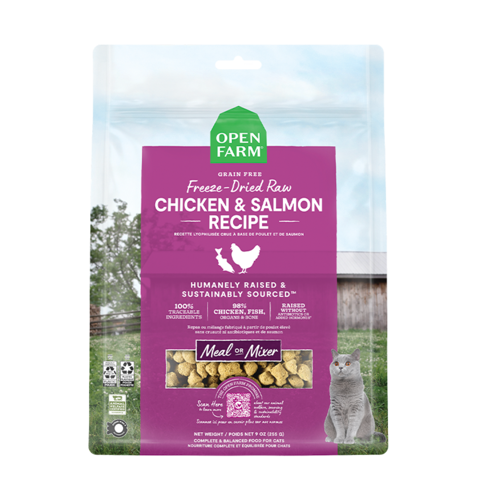Open Farm Open Farm Freeze-Dried Raw - Chicken & Salmon Recipe Morsels for Cats
