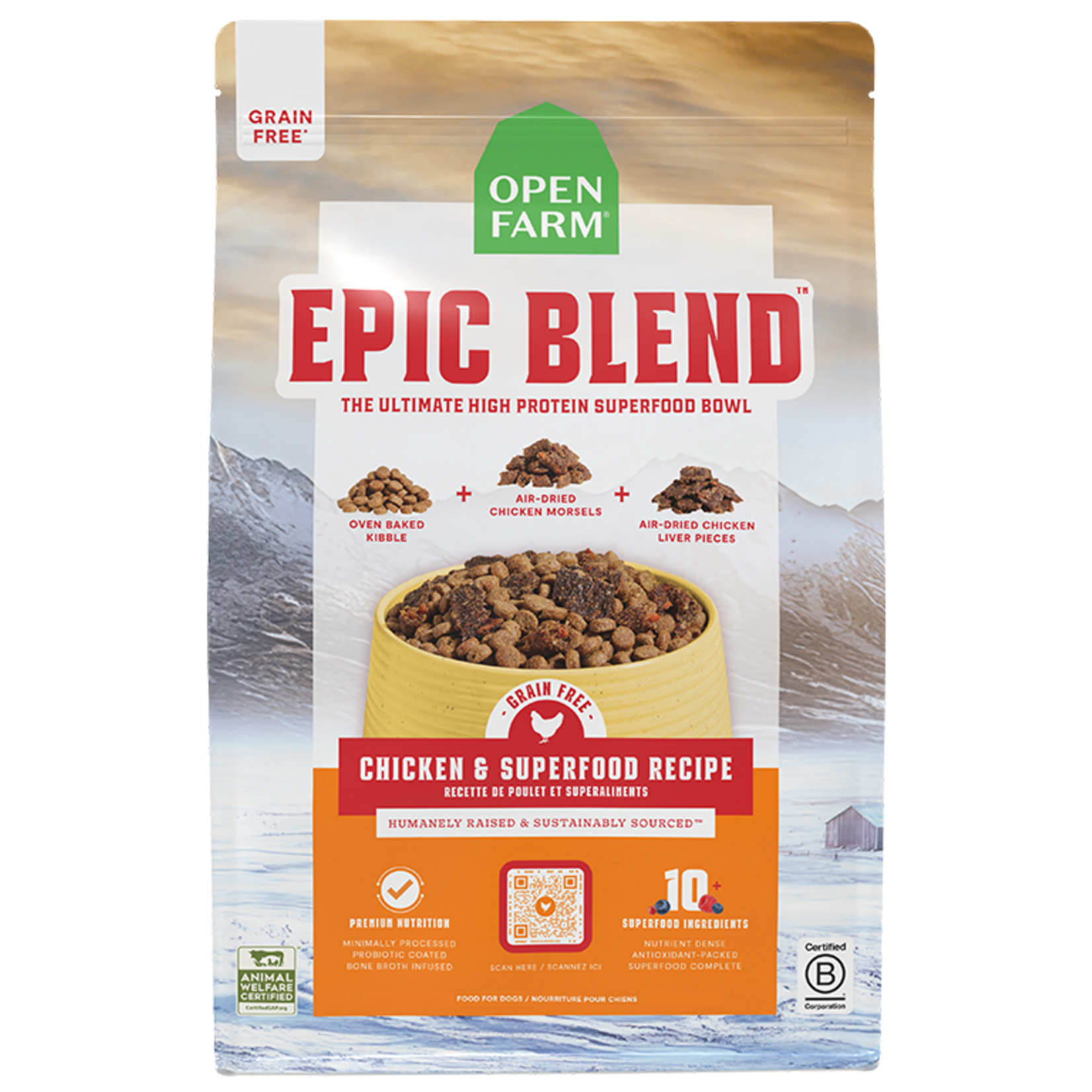 Open Farm Open Farm Epic Blend - Grain Free Chicken & Superfood Recipe for Dogs