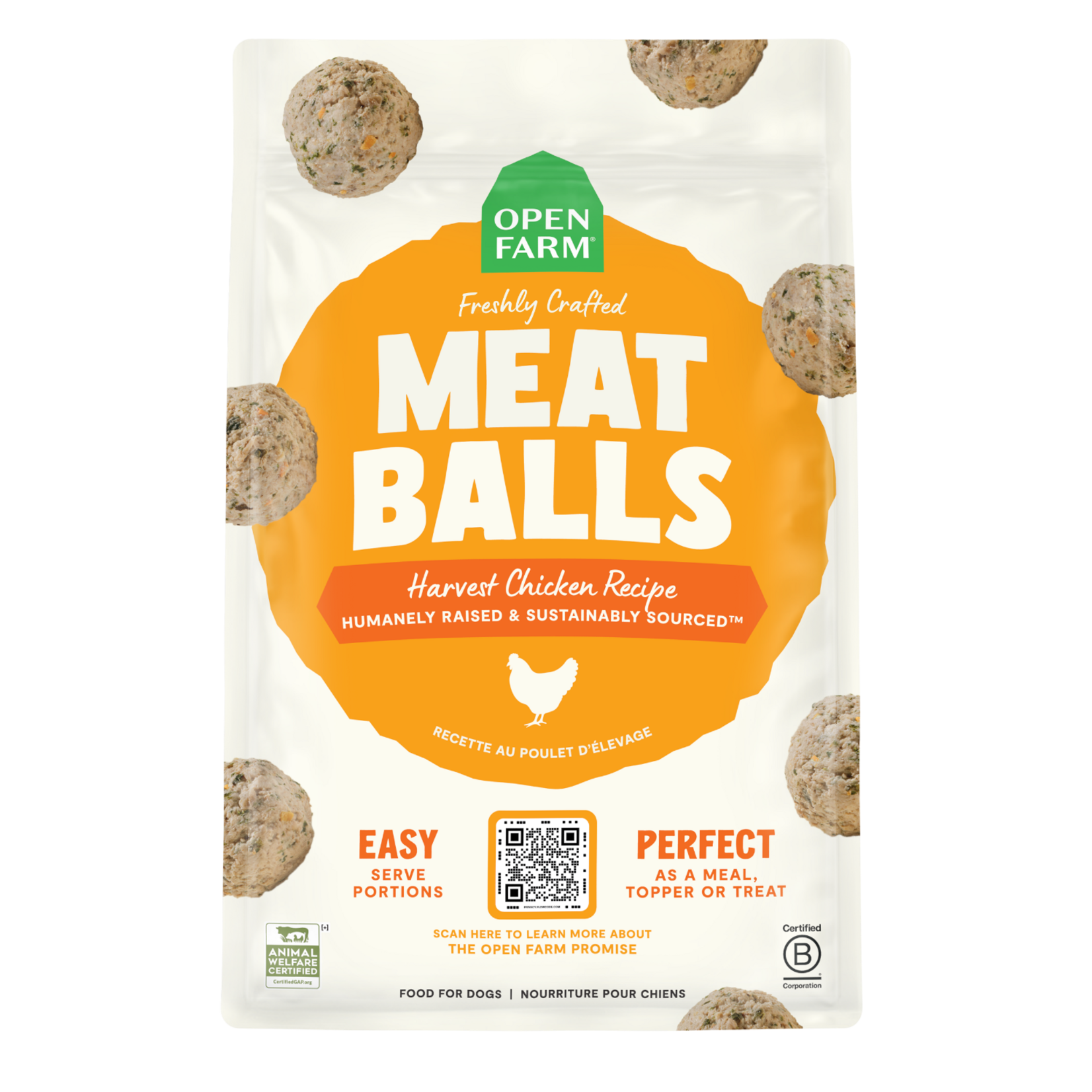 Open Farm Open Farm Freshly Crafted Meat Balls - Harvest Chicken Recipe for Dogs