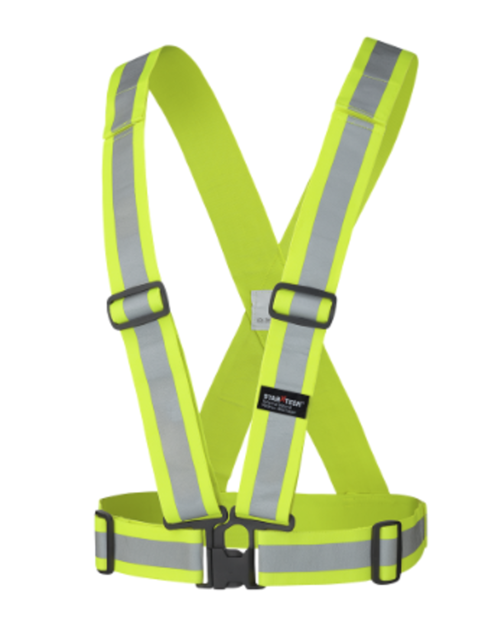 Hi-Viz Safety Sash 4Pt Tearaway 2" Elastic w/ Adjustable Chest/Waist Straps